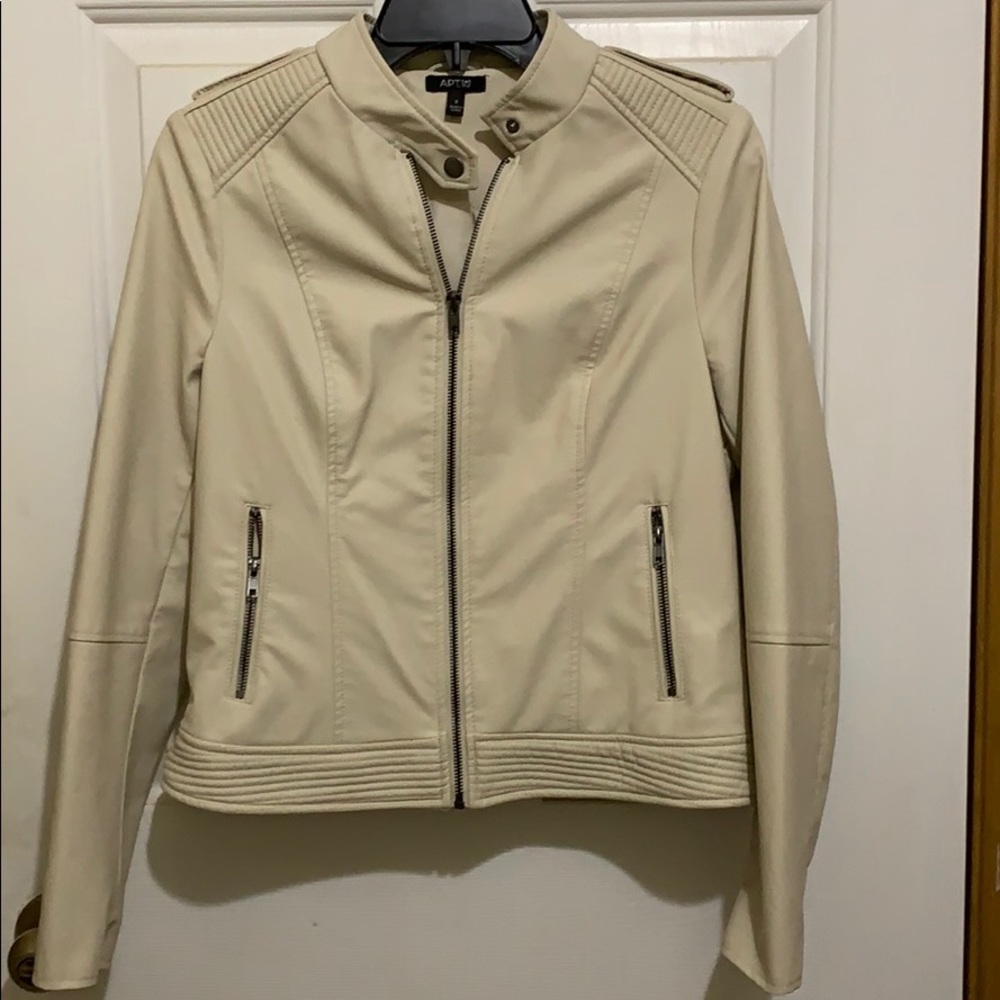 Apartment 9 Imitation Leather Jacket Cream